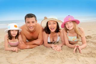 Familie am Strand